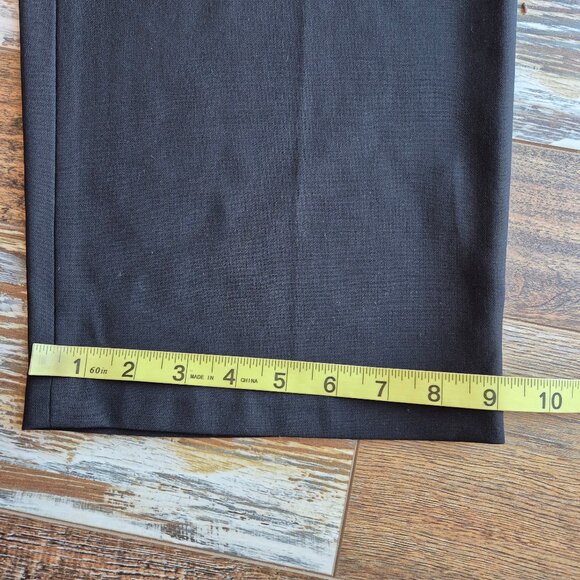 Vintage EILEEN FISHER Wool Blend Straight Dress Pants High Rise Zip Black - Picture 10 of 11
